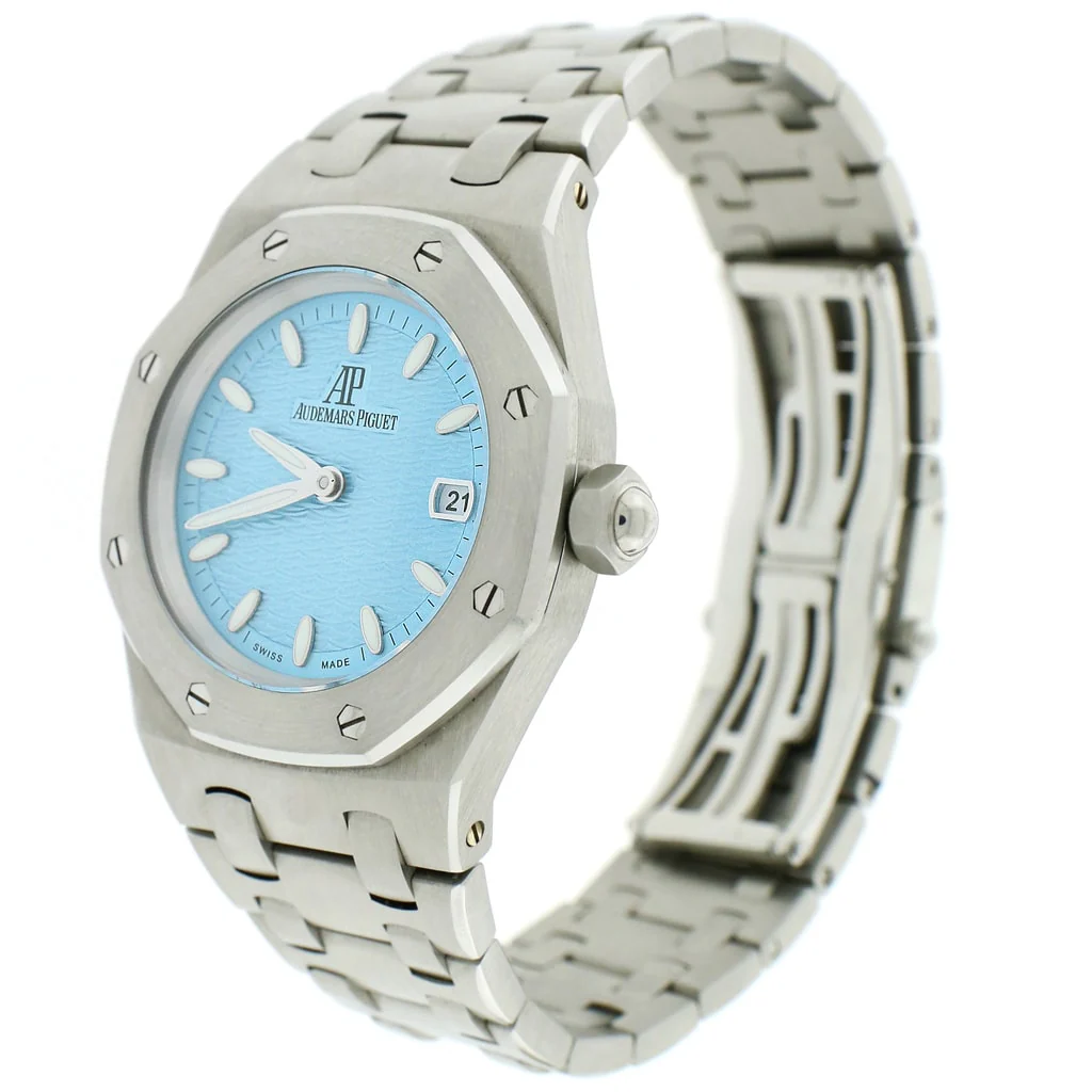 Audemars Piguet Royal Oak Ladies 33mm Factory Blue Wave Dial Stainless Steel Watch 67600ST.OO.1210ST.02 - Image 2