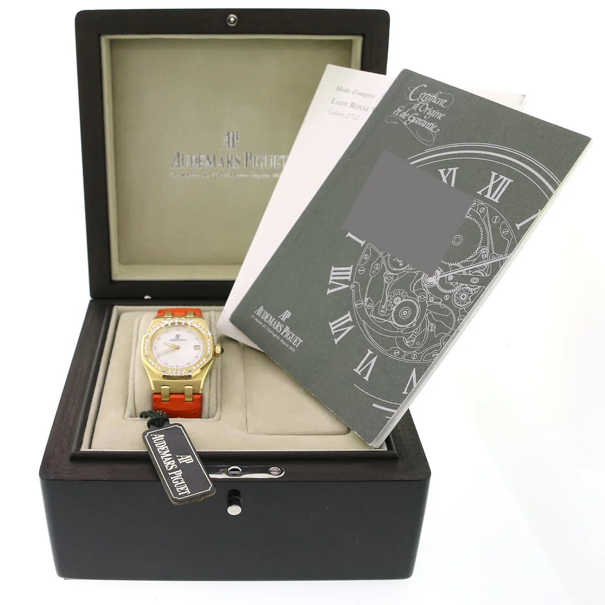 Audemars Piguet Royal Oak Lady 18K Yellow Gold Factory White MOP Diamond Dial Diamond Bezel 33mm Watch 67601BA.ZZ.D012CR.02 Box Papers - Image 4