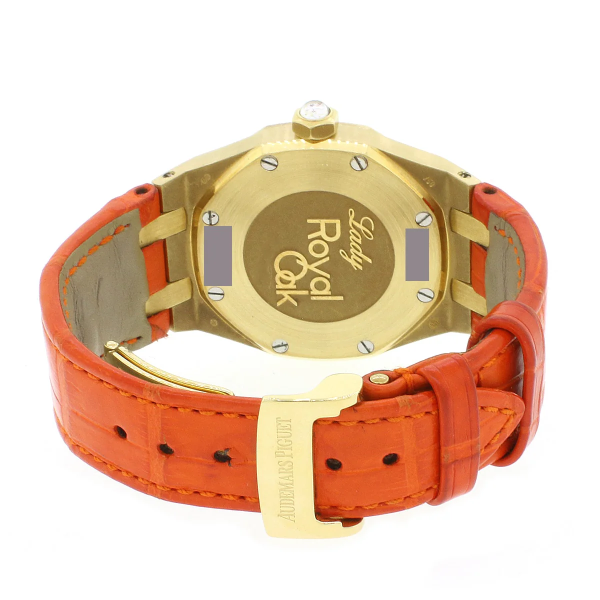 Audemars Piguet Royal Oak Lady 18K Yellow Gold Factory White MOP Diamond Dial Diamond Bezel 33mm Watch 67601BA.ZZ.D012CR.02 Box Papers - Image 6