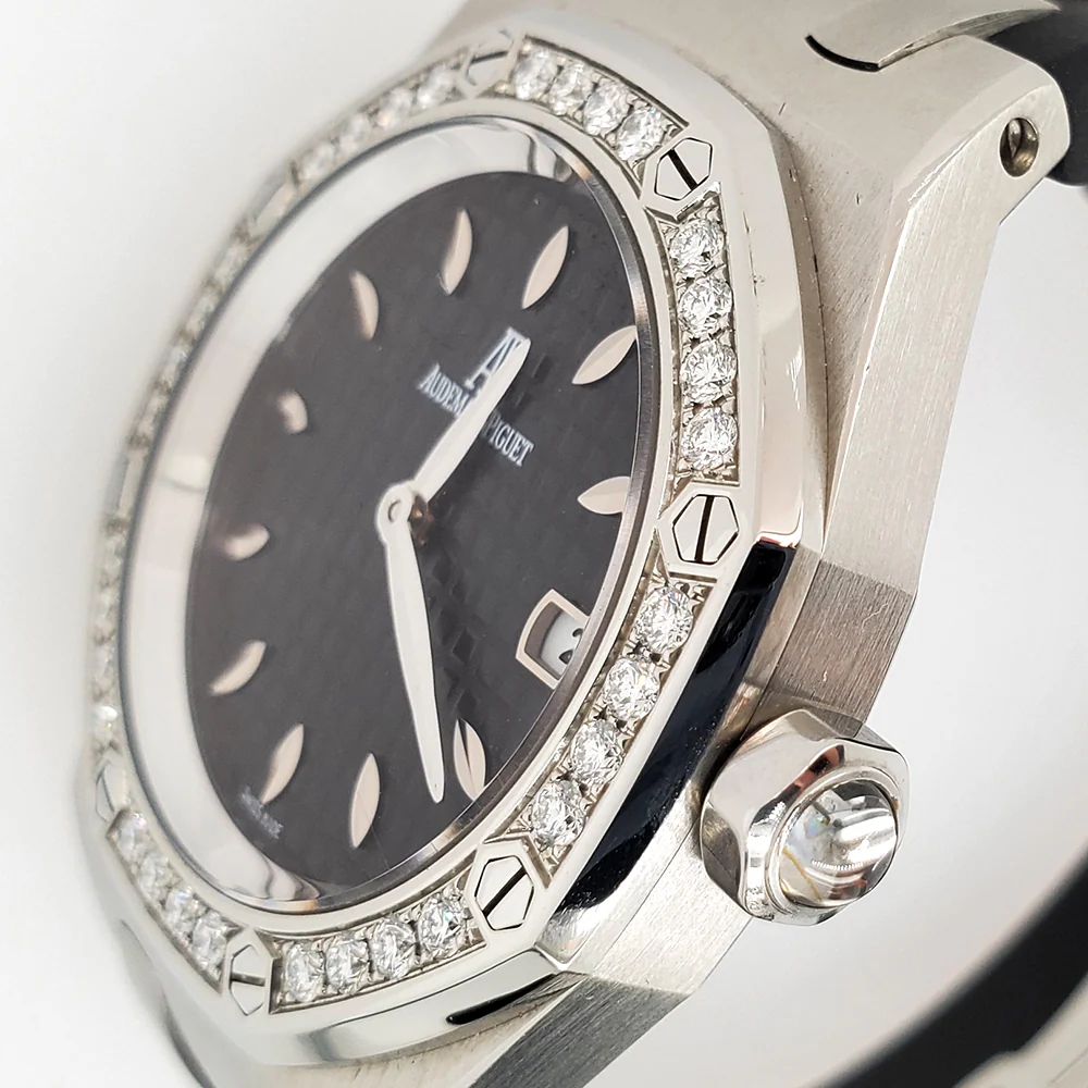 Audemars Piguet Royal Oak Lady 33mm Factory Diamond Bezel Stainless Steel Watch 67601ST.ZZ.D002CR.01 - Image 3