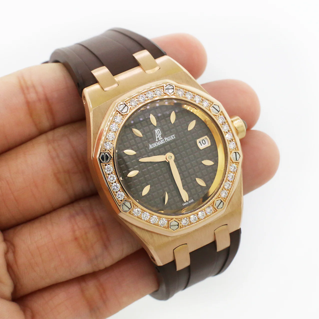 Audemars Piguet Royal Oak Lady 33MM Rose Gold Watch w/Box and Papers - Image 3