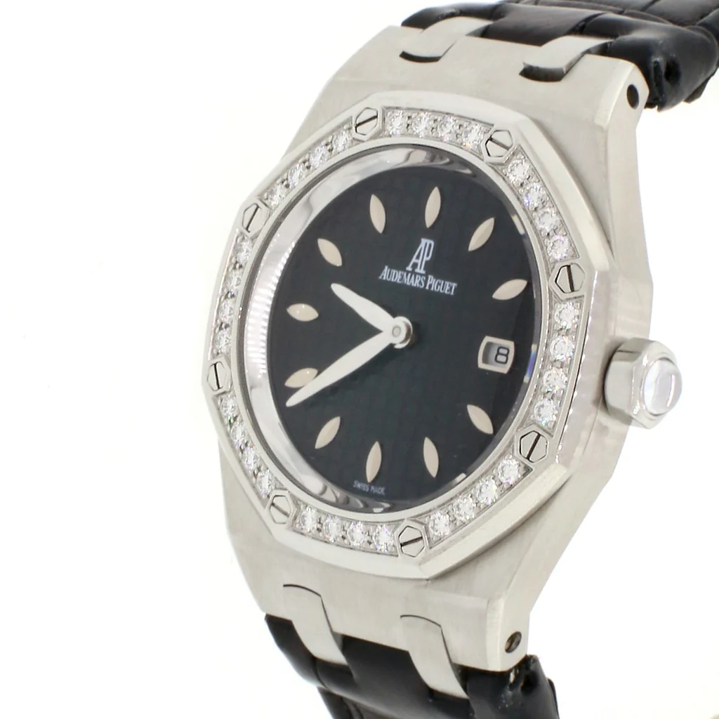 Audemars Piguet Royal Oak Lady Factory Diamond Bezel 33mm Black Dial Stainless Steel Watch 67601ST.ZZ.D002CR.01 - Image 3