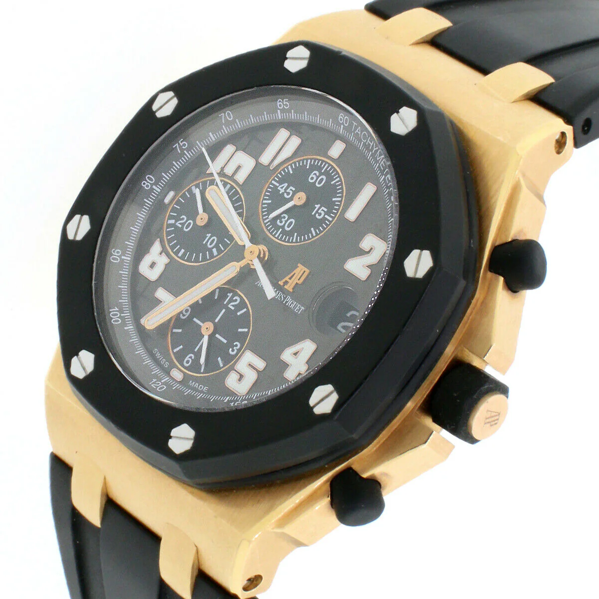 Audemars Piguet Royal Oak Offshore 18K Rose Gold 42mm Chronograph Mens Watch