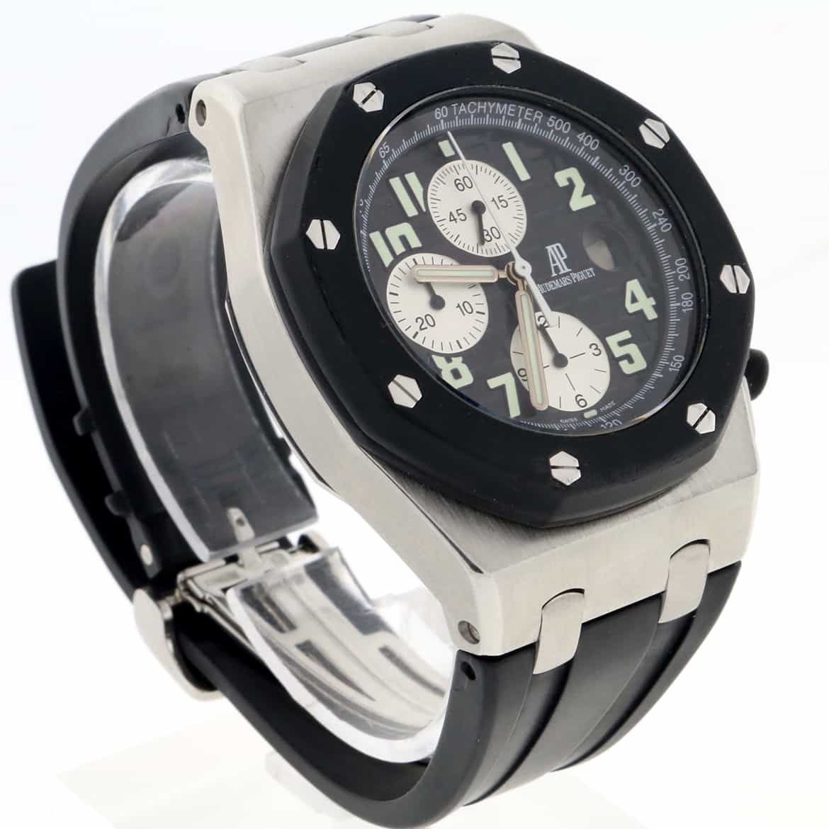 Audemars Piguet Royal Oak Offshore 42mm Rubber Clad Bezel Stainless Steel Chronograph Automatic Mens Watch - Image 2