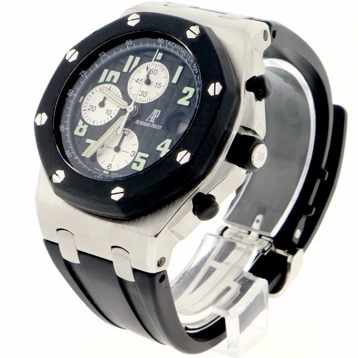 Audemars Piguet Royal Oak Offshore 42mm Rubber Clad Bezel Stainless Steel Chronograph Automatic Mens Watch - Image 3