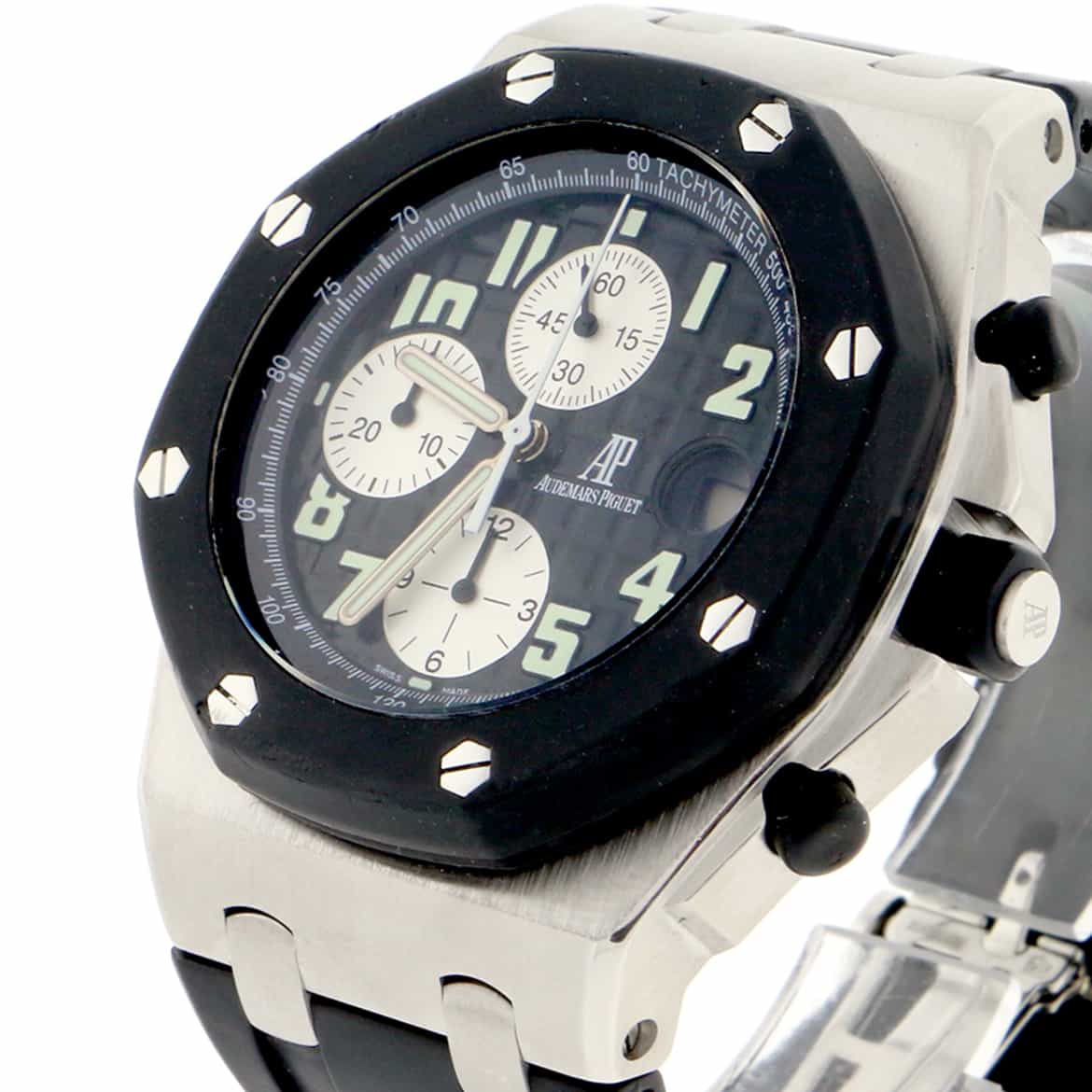 Audemars Piguet Royal Oak Offshore 42mm Rubber Clad Bezel Stainless Steel Chronograph Automatic Mens Watch - Image 4