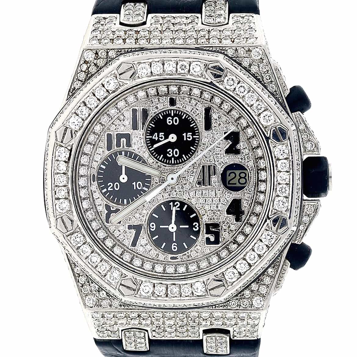 Audemars Piguet Royal Oak Offshore Large 42mm Watch, Diamond Bezel, Dial & Case