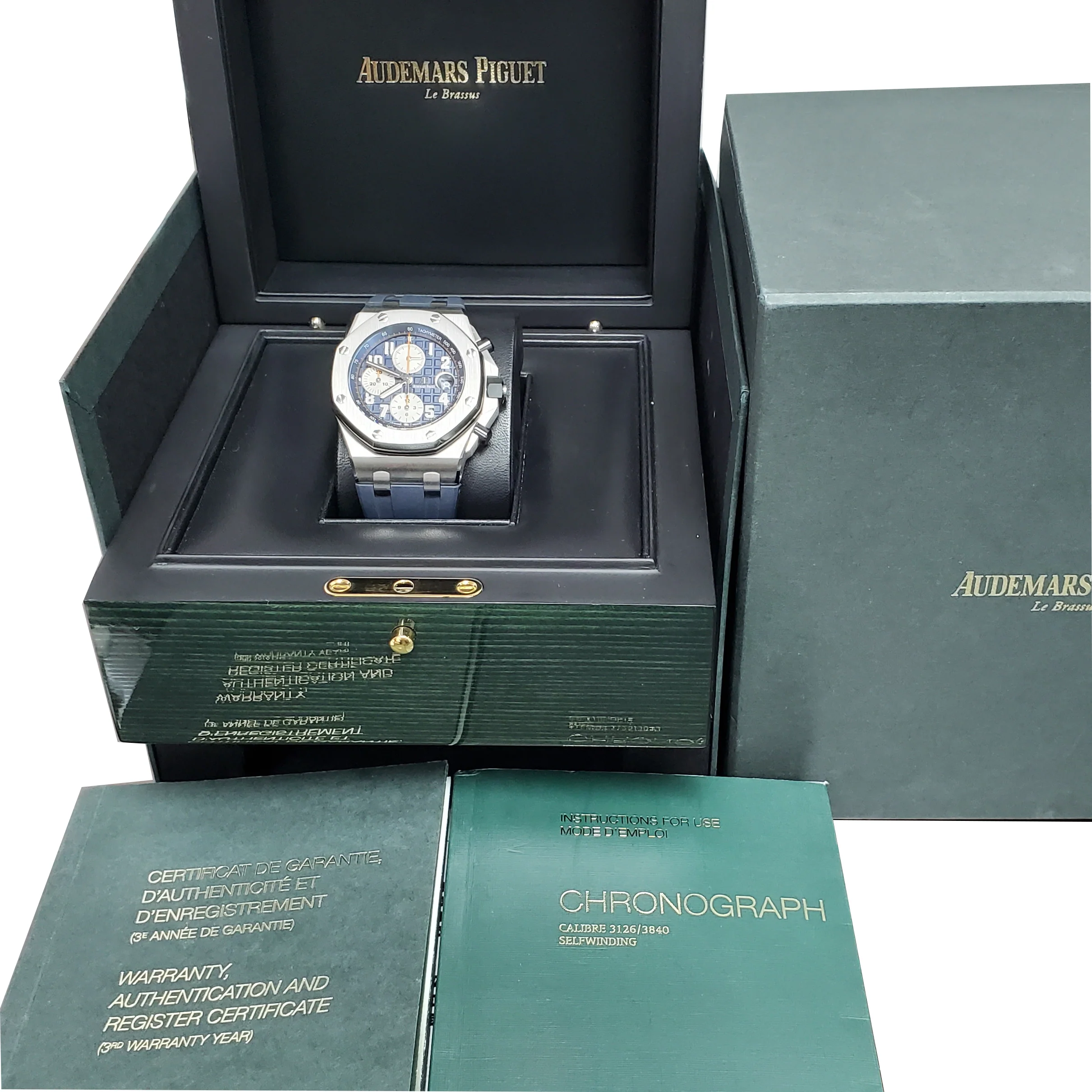 Audemars Piguet Royal Oak Offshore Navy Blue Steel 42mm Chronograph Watch 26470ST.OO.A027CA.01 Box Papers - Image 5