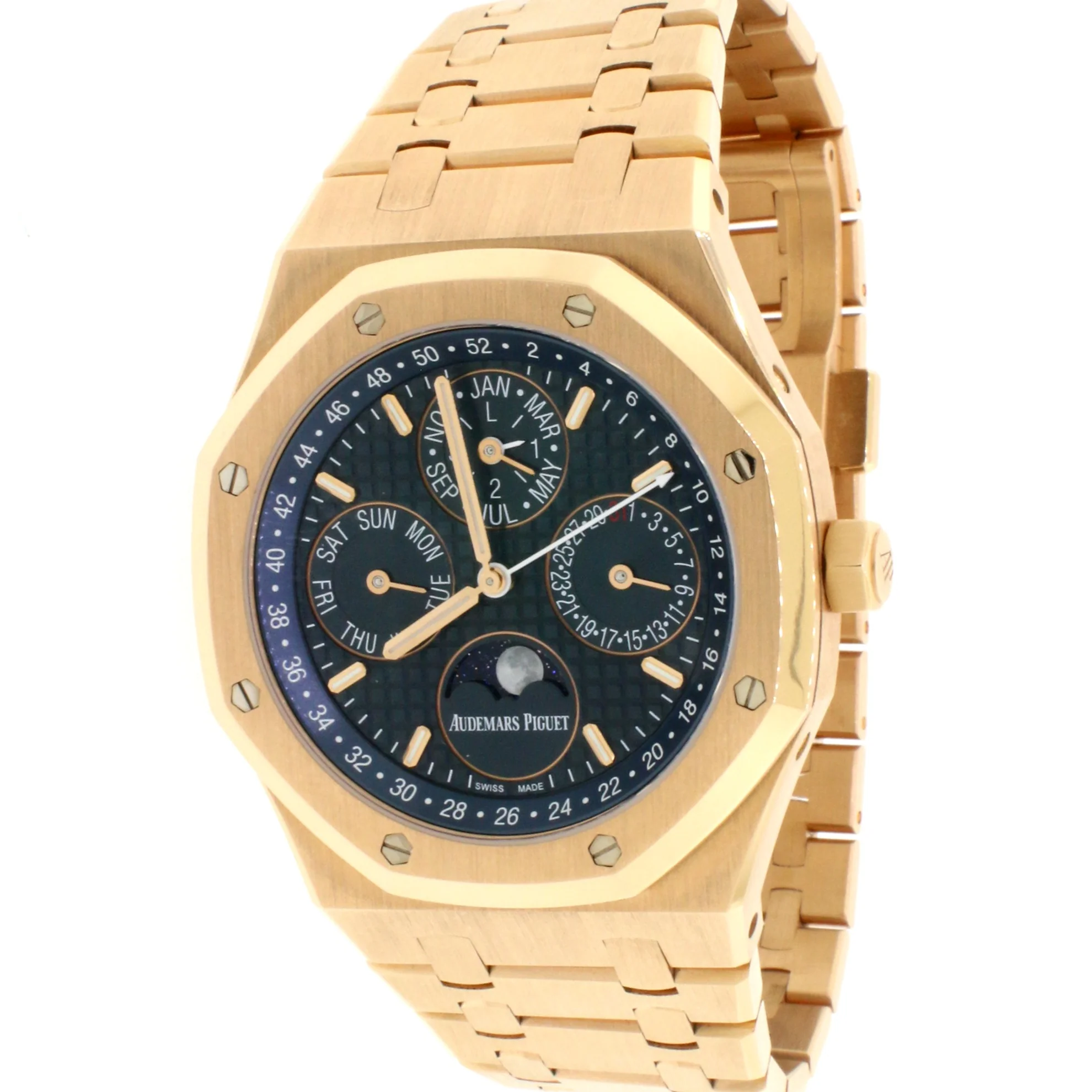 Audemars Piguet Royal Oak Quantieme Perpetual Calendar 41MM 18K Rose Gold Watch Box&Papers