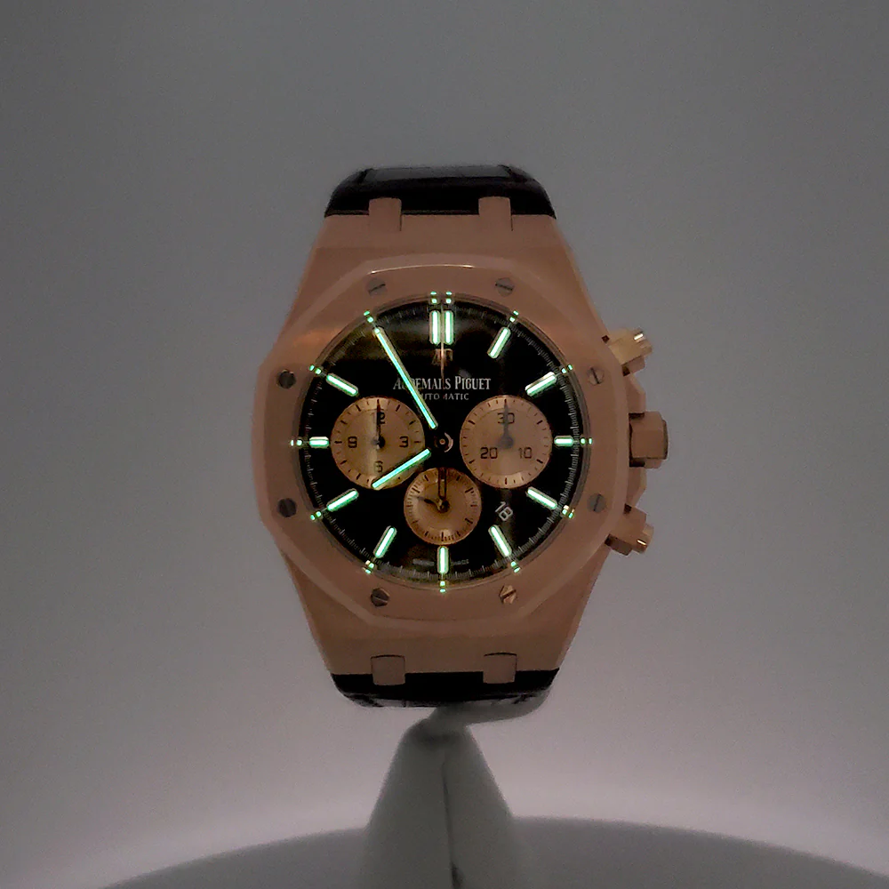 Audemars Piguet Royal Rose Gold Royal Oak Chronograph Brown Alligator Strap 41mm Watch 26331OR.OO.D821CR.01 Box Card - Image 7