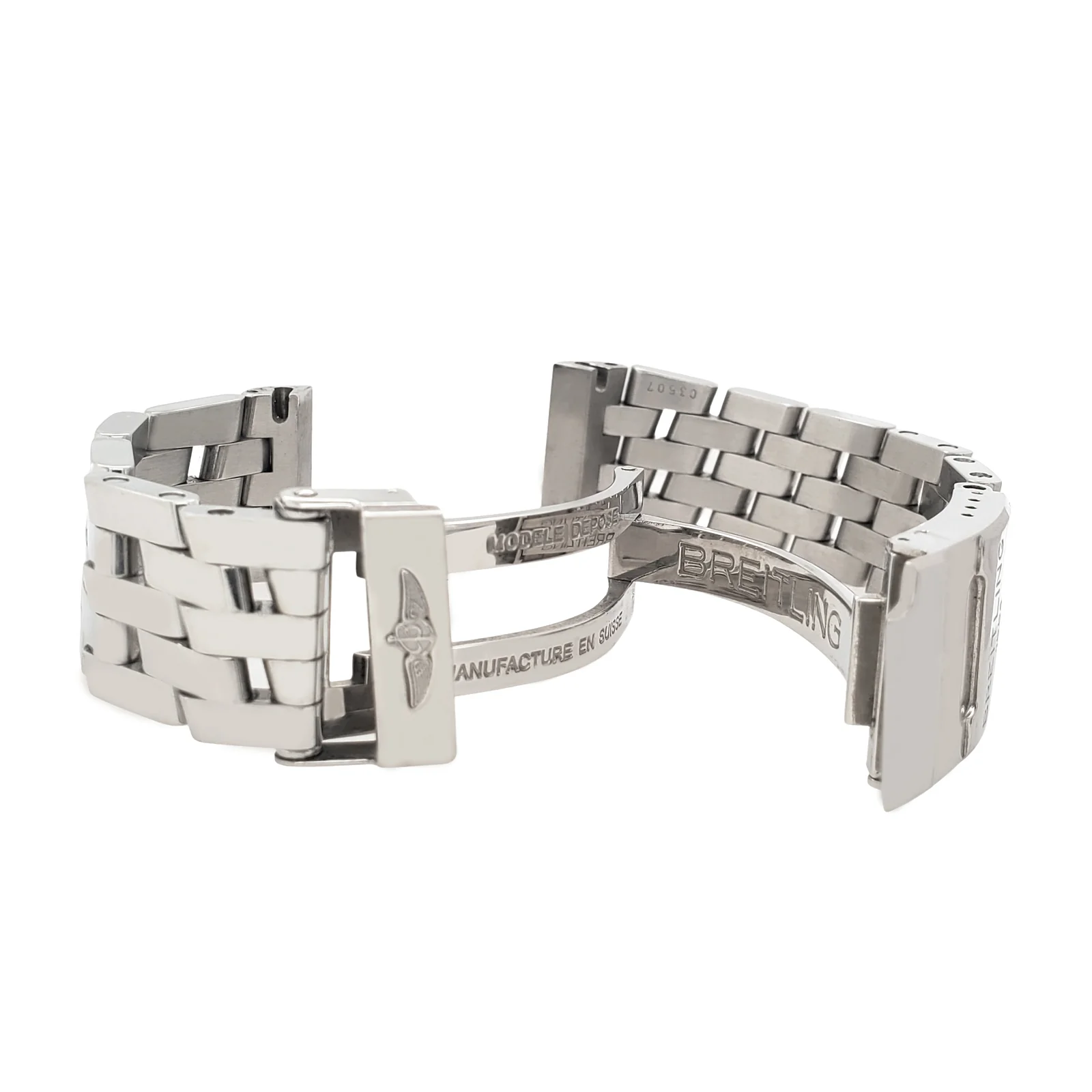 Authentic Breitling Pilot 20mm Stainless Steel Bracelet 366A - Image 2