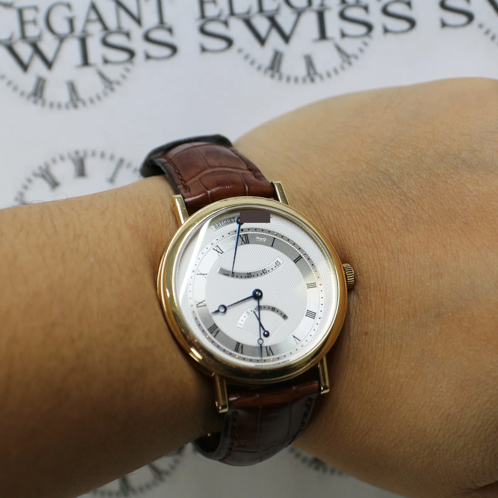 Breguet Classique Retrograde Seconds 18K Yellow Gold Mens Watch 5207 - Image 4