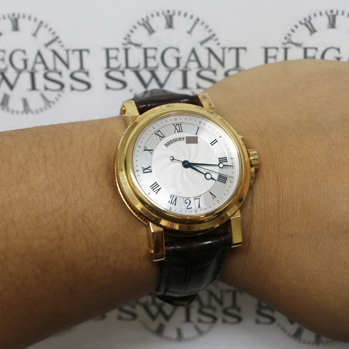 Breguet Marine Big Date 18K Yellow Gold 40mm Watch 5817BA/12/9V8 - Image 2