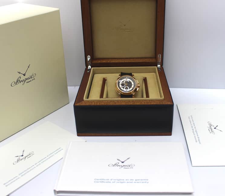 Breguet Marine Chronograph 18K Rose Gold 42MM Automatic Mens Watch 5827BR/Z2/5ZU - Image 8