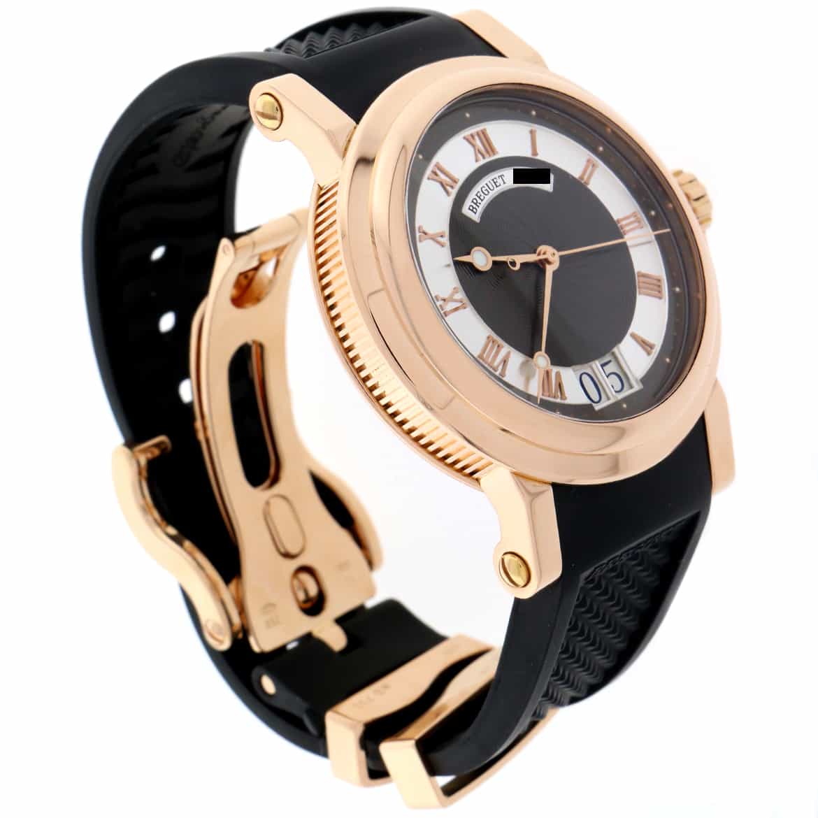 Breguet Marine Chronograph 18K Rose Gold Big Date 39MM Automatic Mens Watch 5817BR/Z2/5V8 - Image 2