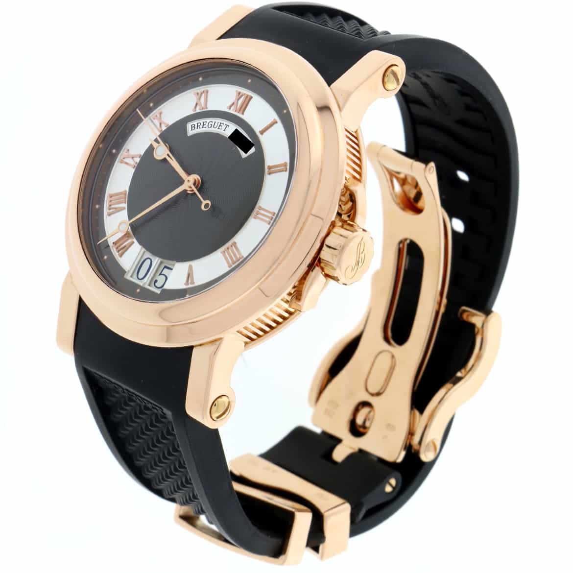 Breguet Marine Chronograph 18K Rose Gold Big Date 39MM Automatic Mens Watch 5817BR/Z2/5V8 - Image 3