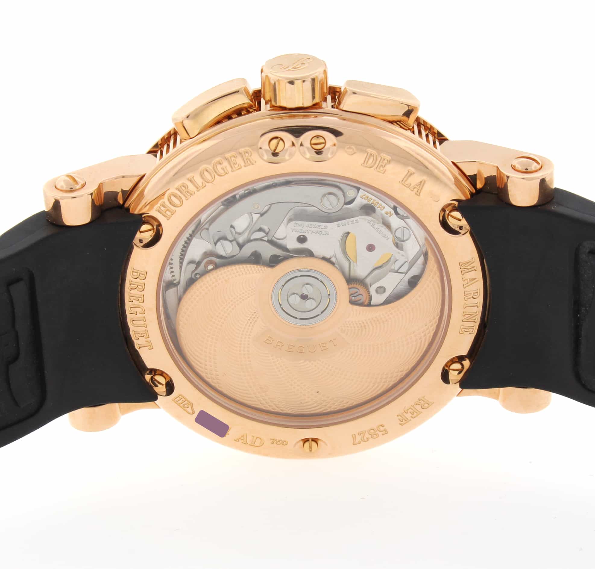 Breguet Marine Chronograph 18K Rose Gold Mens Watch 5827BR/Z2/5ZU - Image 6