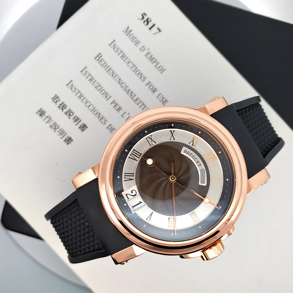 Breguet Marine Rose Gold Big Date 39mm Watch 5817BR/Z2/5V8 With Booklet - Image 3