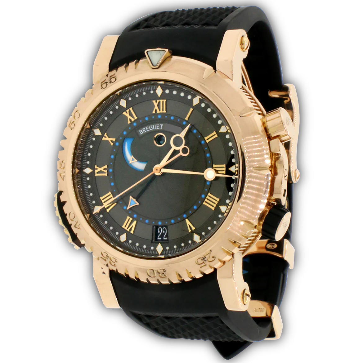 Breguet Marine Royale Alarm Rose Gold 45mm Automatic Mens Watch 5847BR/32/5ZV