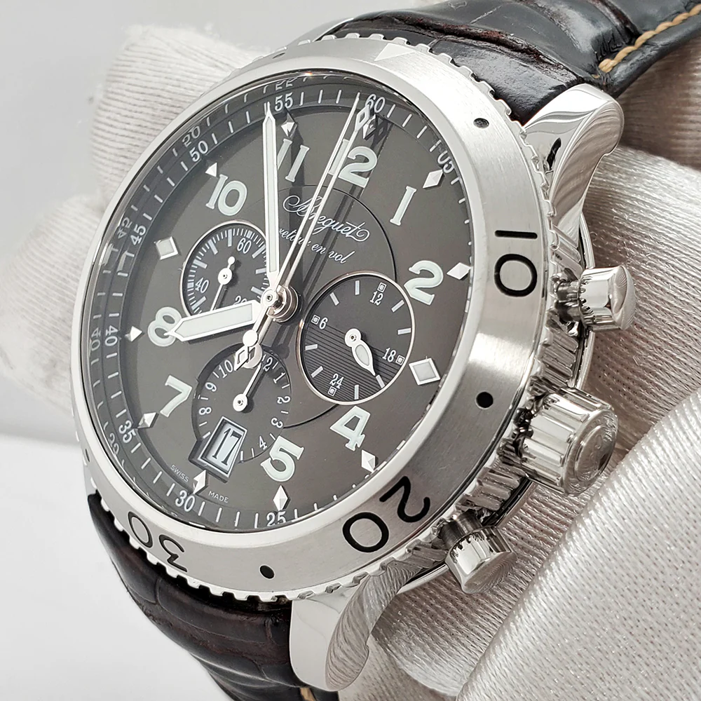 Breguet Transatlantique Type XXI Flyback Chronograph 43mm Watch 3810 Box Papers