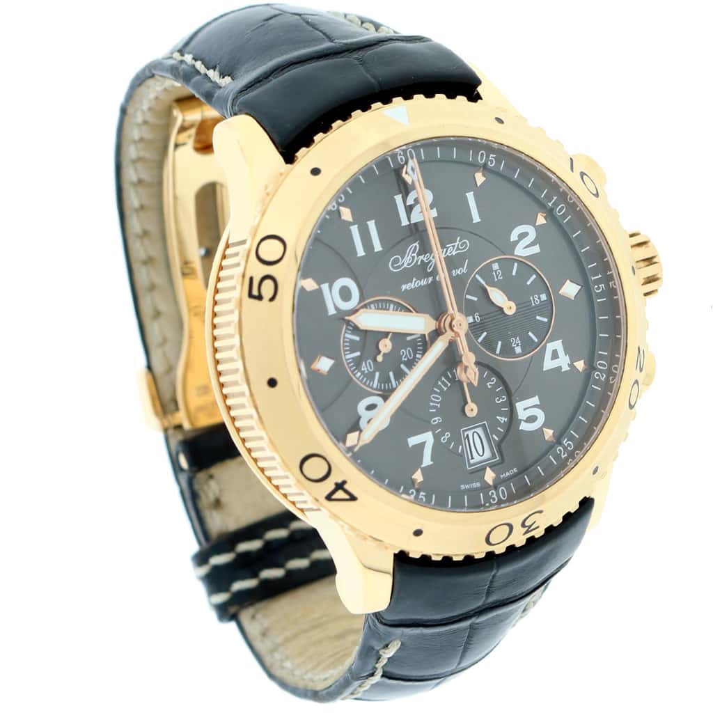 Breguet Type XXI Transatlantique Fly-back 18K Rose Gold 43MM Ruthenium Dial Chronograph Automatic Mens Watch 3810 - Image 2
