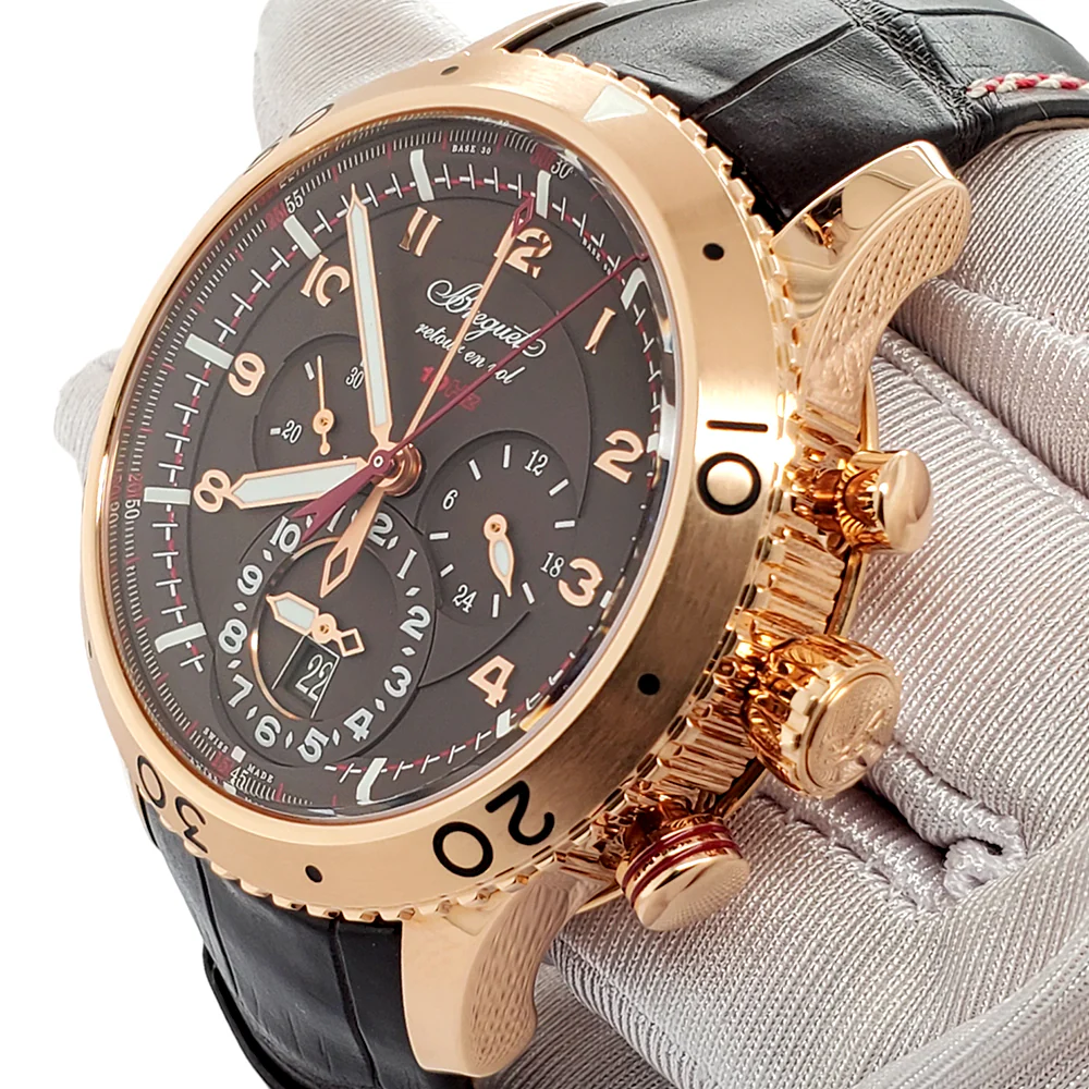 Breguet Type XXII Transatlantique Flyback 10Hz GMT 18K Rose Gold 44mm Watch 3880BR.Z2.9XV Box Papers - Image 2