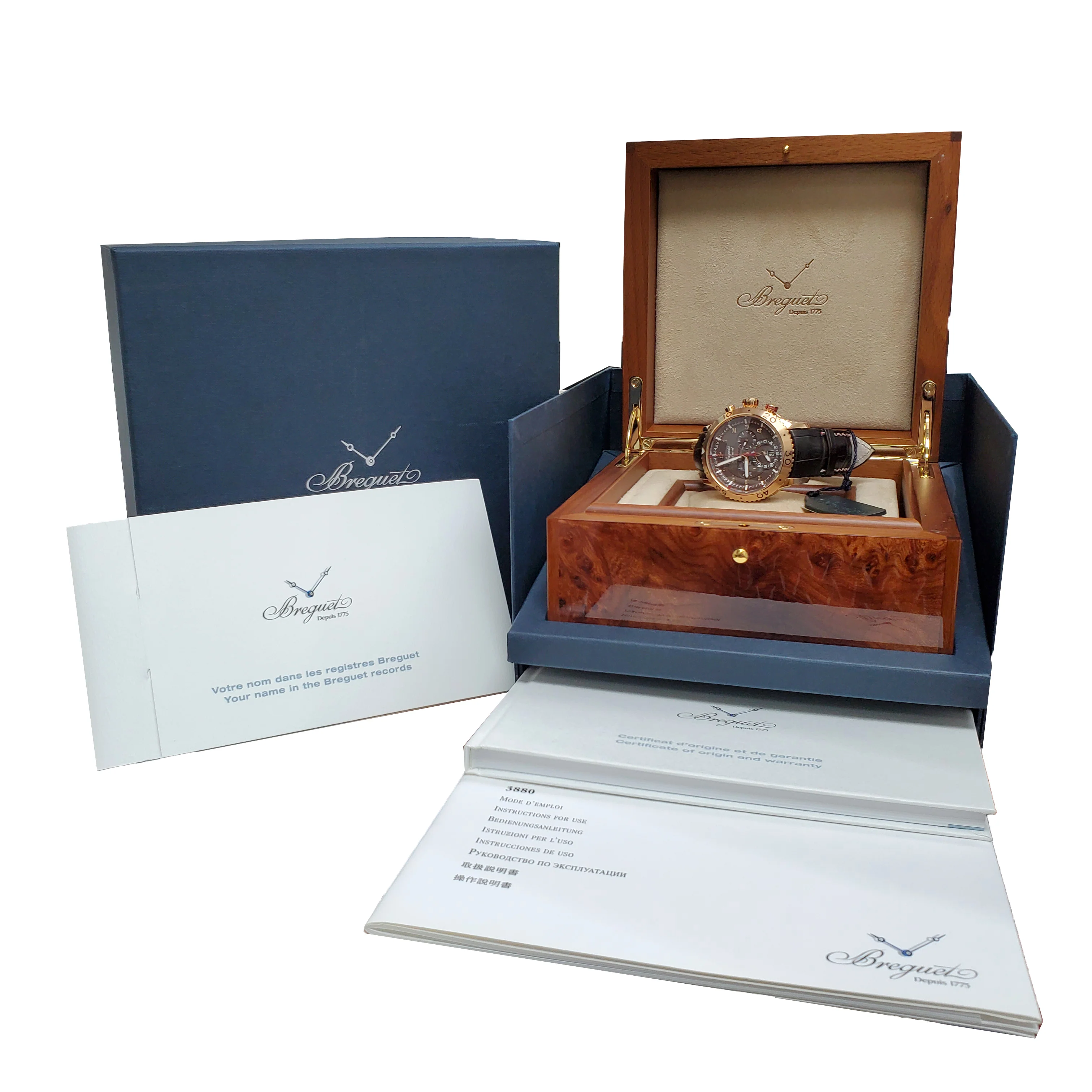 Breguet Type XXII Transatlantique Flyback 10Hz GMT 18K Rose Gold 44mm Watch 3880BR.Z2.9XV Box Papers - Image 7