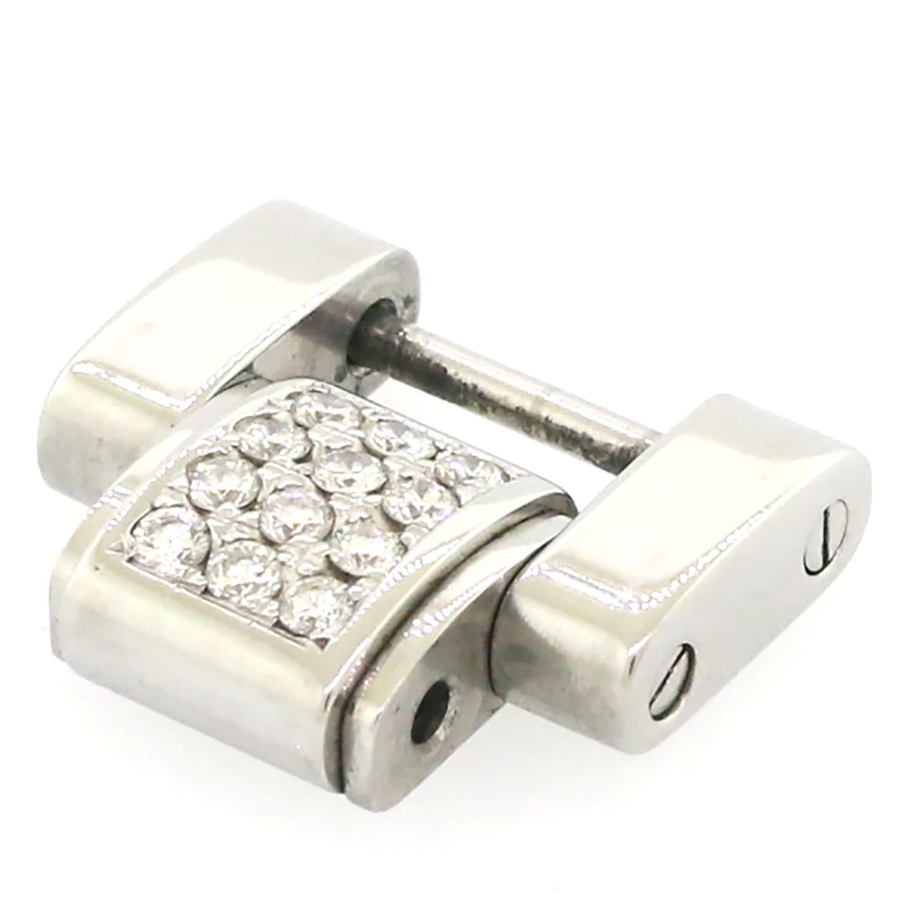 Breitling Hercules 18mm Stainless Steel Link With Custom Diamonds A39362 A39363