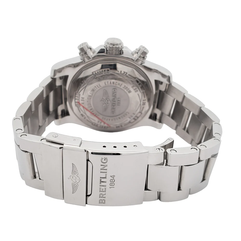 Breitling Avenger II Chronograph Limited Edition 43mm White Dial Stainless Steel Watch A13381 Box Papers - Image 5