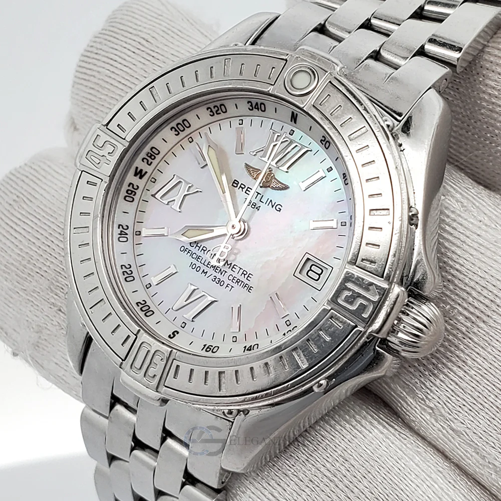 Breitling B-Class Lady 31mm White Mother of Pearl Dial Quartz Stainless Steel Watch A71365