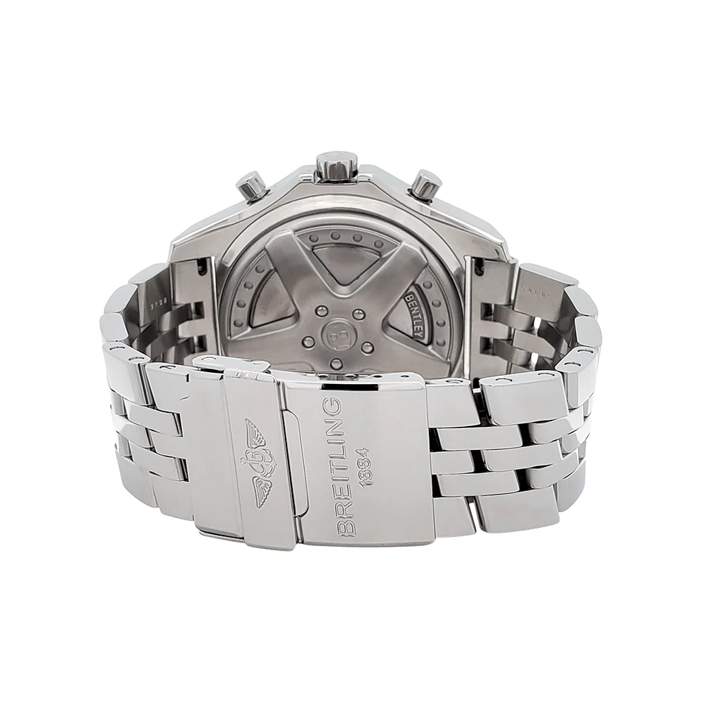 Breitling Bentley 6.75 Chronograph 49mm Brown Index Dial Big Date Steel Watch A44362 Papers - Image 6