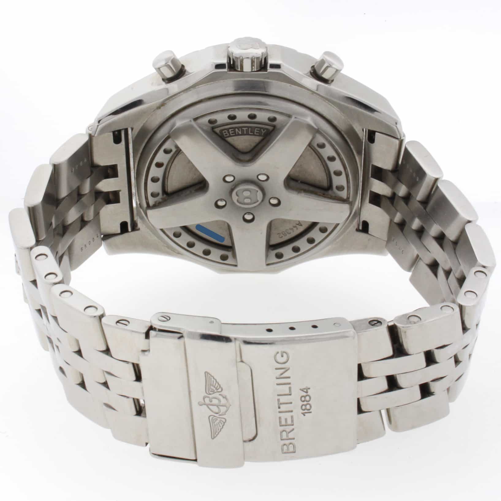 Breitling Bentley 6.75 Chronograph Black Dial Big Date Automatic Mens Watch A44362 - Image 8