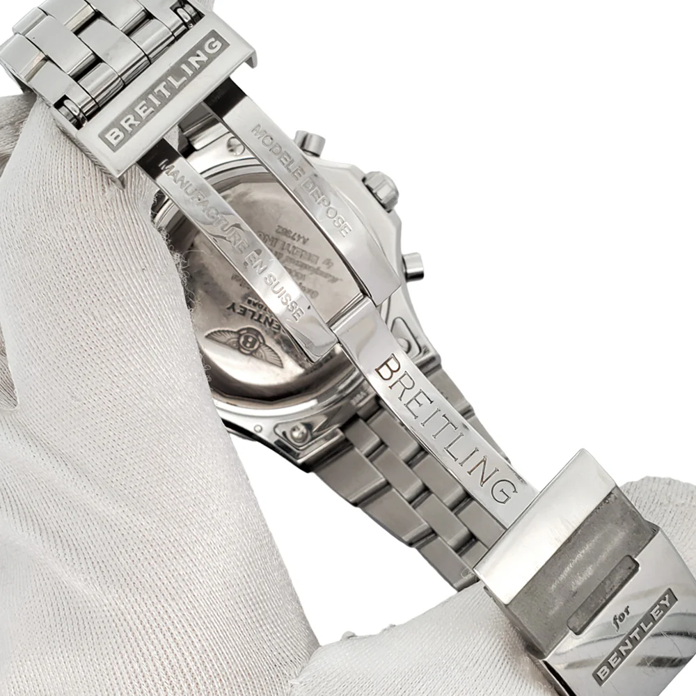 Breitling Bentley GMT 49mm Chronograph Special Edition Black Dial Stainless Steel Watch A47362 - Image 6