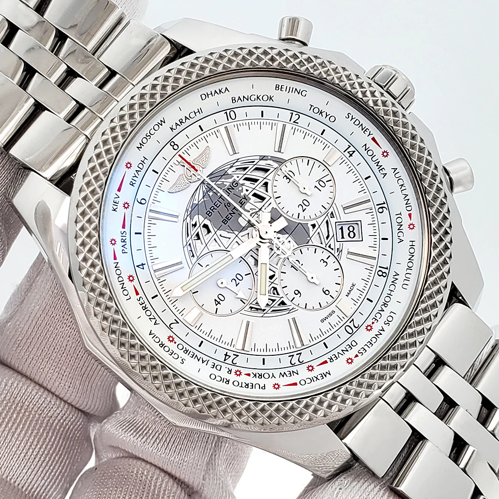 Breitling Bentley GMT B05 Unitime White Dial Mens 49mm Watch AB0521 - Image 2