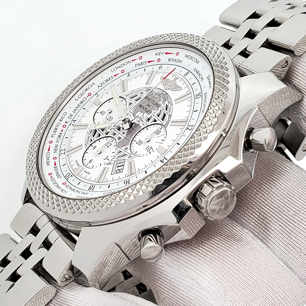 Breitling Bentley GMT B05 Unitime White Dial Mens 49mm Watch AB0521 - Image 3