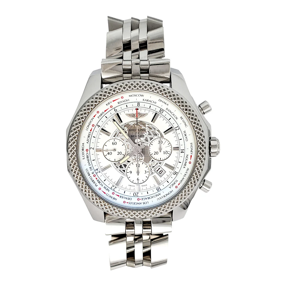 Breitling Bentley GMT B05 Unitime White Dial Mens 49mm Watch AB0521 - Image 7