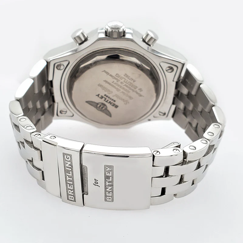 Breitling Bentley GMT Chronograph 49mm Cream White Dial A47362 Stainless Steel Watch - Image 4