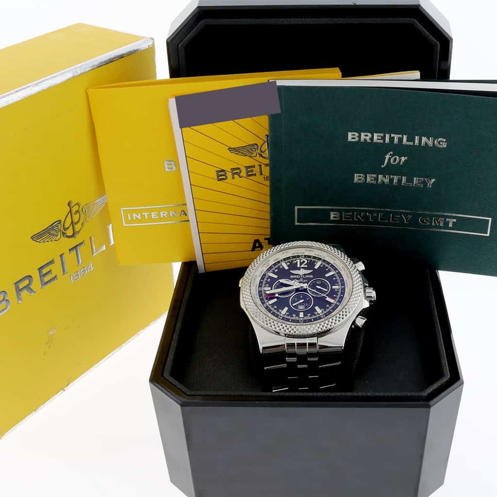 Breitling Bentley Motors GMT Chronograph Special Edition Black Dial Automatic Mens Watch A47362 - Image 3