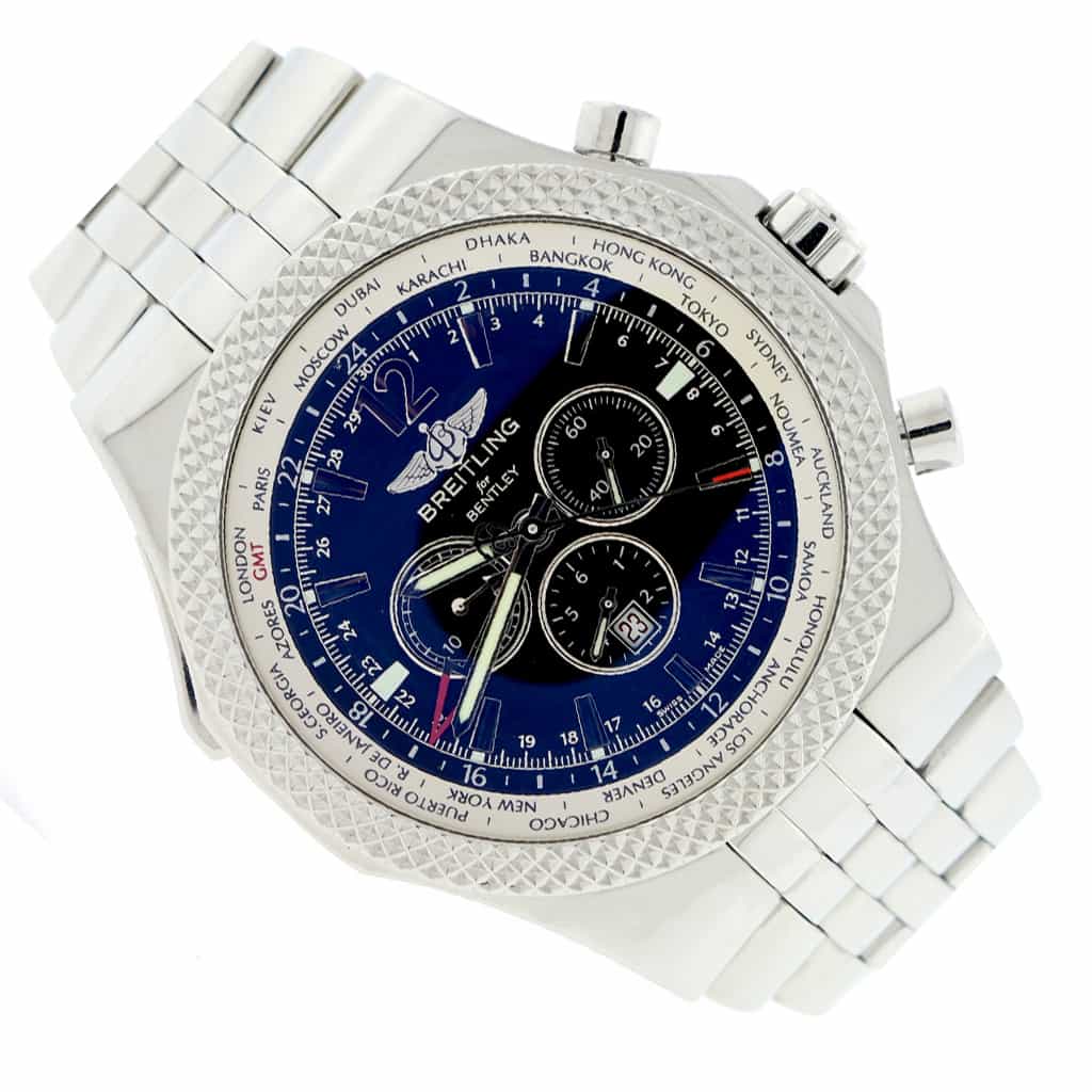 Breitling Bentley Motors GMT Chronograph Special Edition Black Dial Automatic Mens Watch A47362 - Image 4