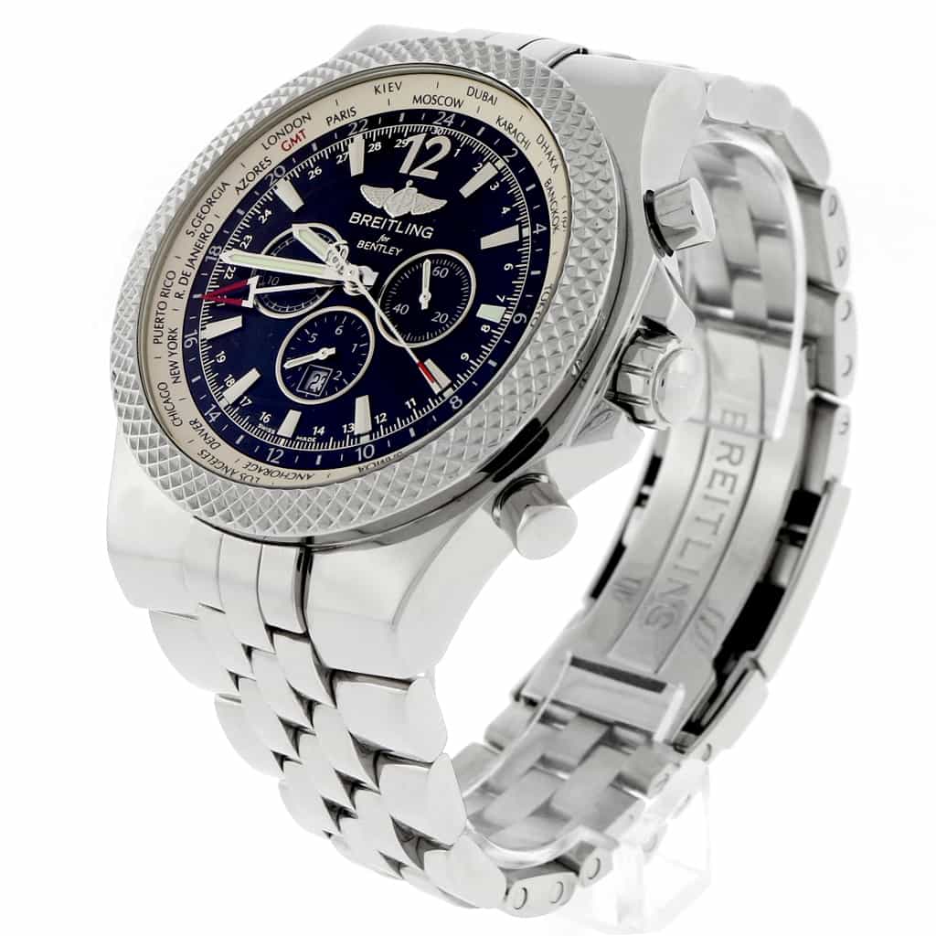 Breitling Bentley Motors GMT Chronograph Special Edition Black Dial Automatic Mens Watch A47362 - Image 6