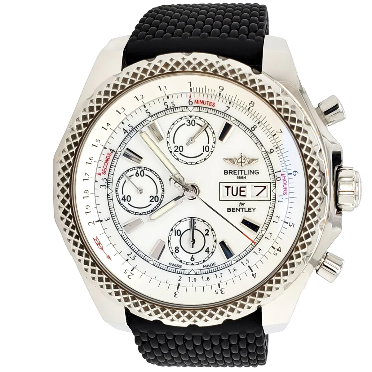 Breitling Bentley GT II Chronograph 45MM Special Edition White Dial Stainless Steel A13365