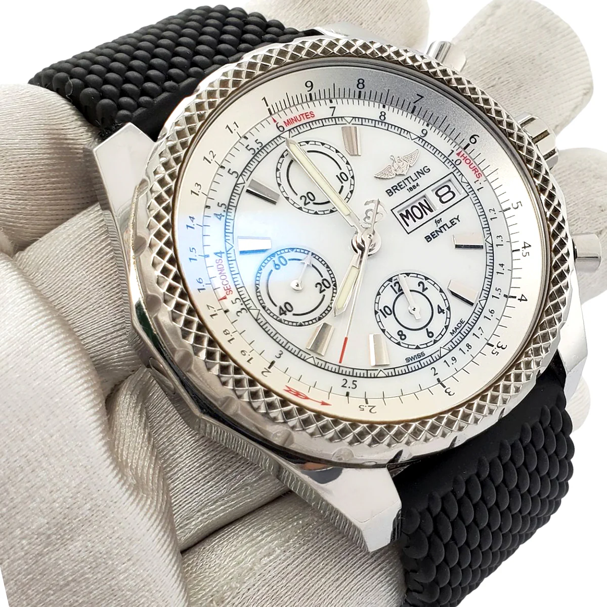 Breitling Bentley GT II Chronograph 45MM Special Edition White Dial Stainless Steel A13365 - Image 2