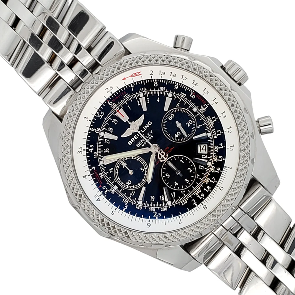 Breitling Bentley Motors 49mm Chronograph Special Edition Black Dial Steel Watch A25362 - Image 3
