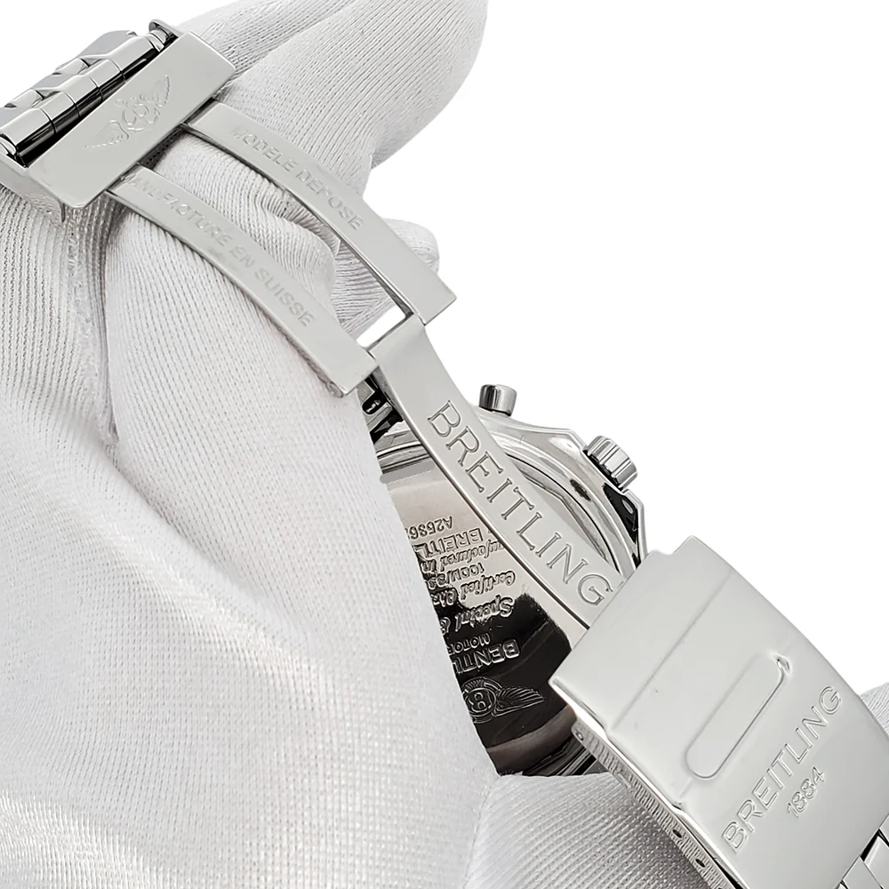 Breitling Bentley Motors Chronograph Special Edition White Dial Steel 49mm Watch A25362 - Image 6