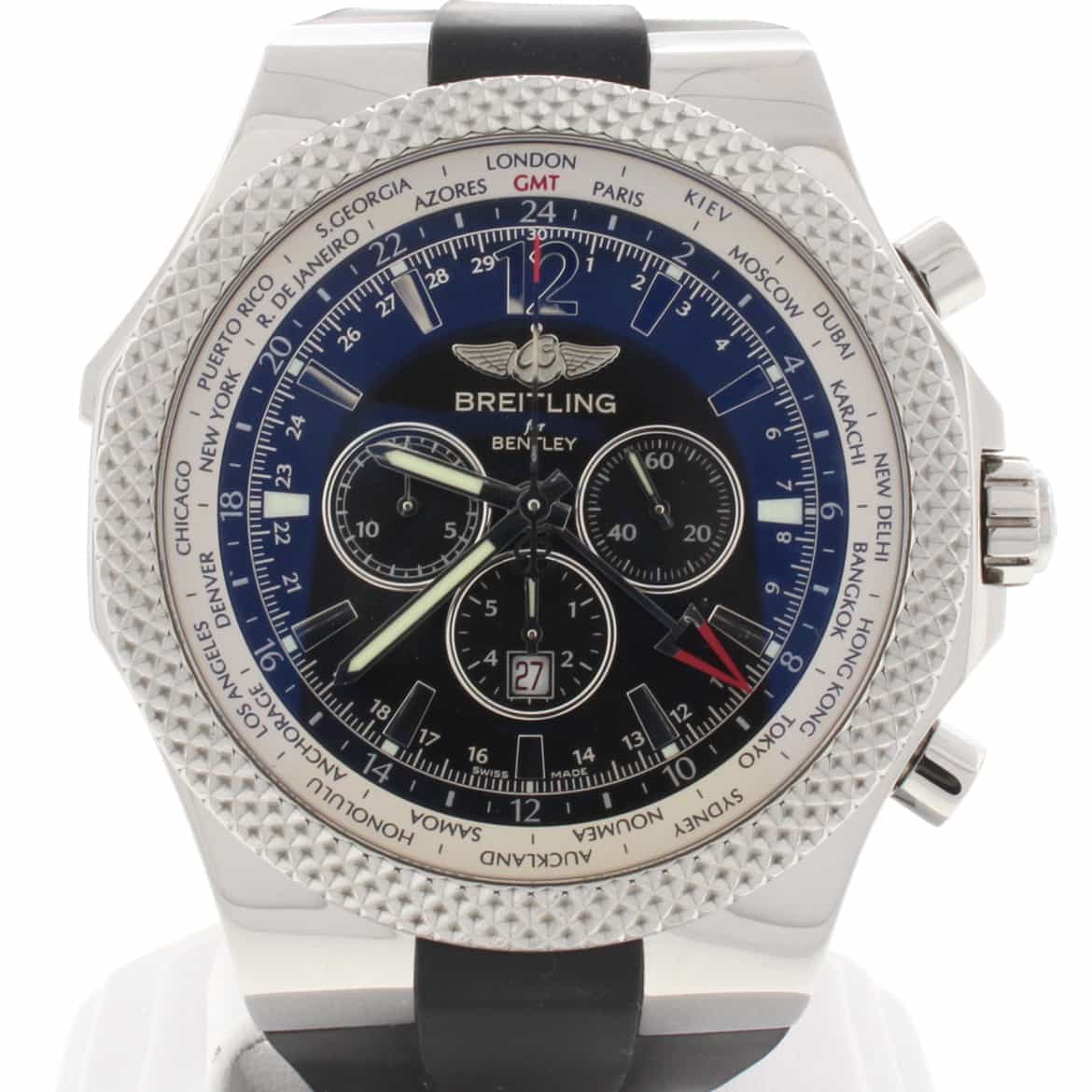 Breitling Bentley Motors GMT Special Edition Chronograph Automatic Stainless Steel Mens Watch A47362
