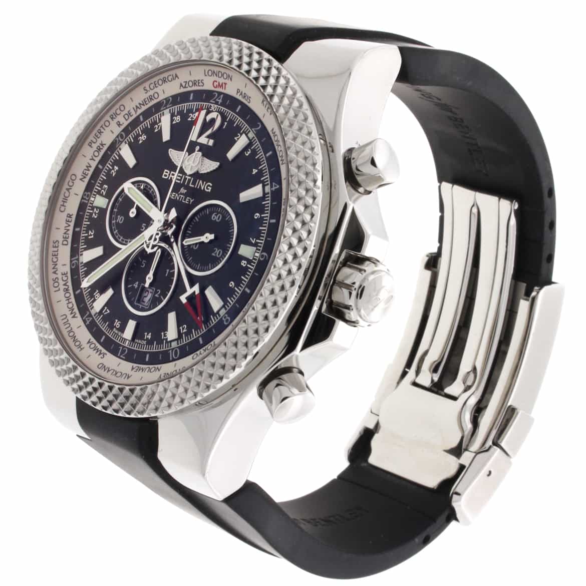 Breitling Bentley Motors GMT Special Edition Chronograph Automatic Stainless Steel Mens Watch A47362 - Image 7