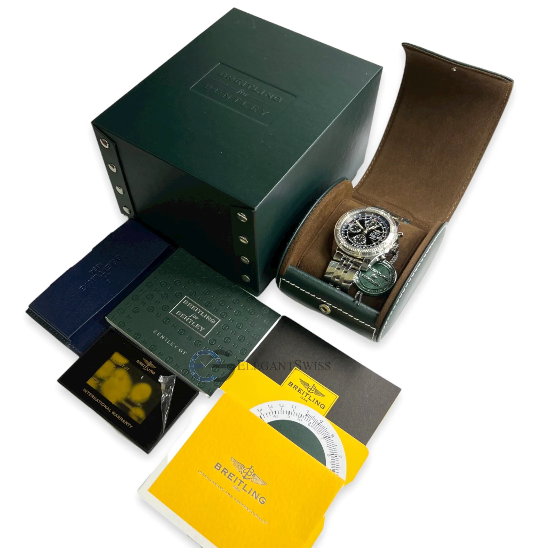 Breitling Bentley Motors GT Special Edition 44.8mm Black Dial Stainless Steel Watch A13362 Box Papers - Image 3