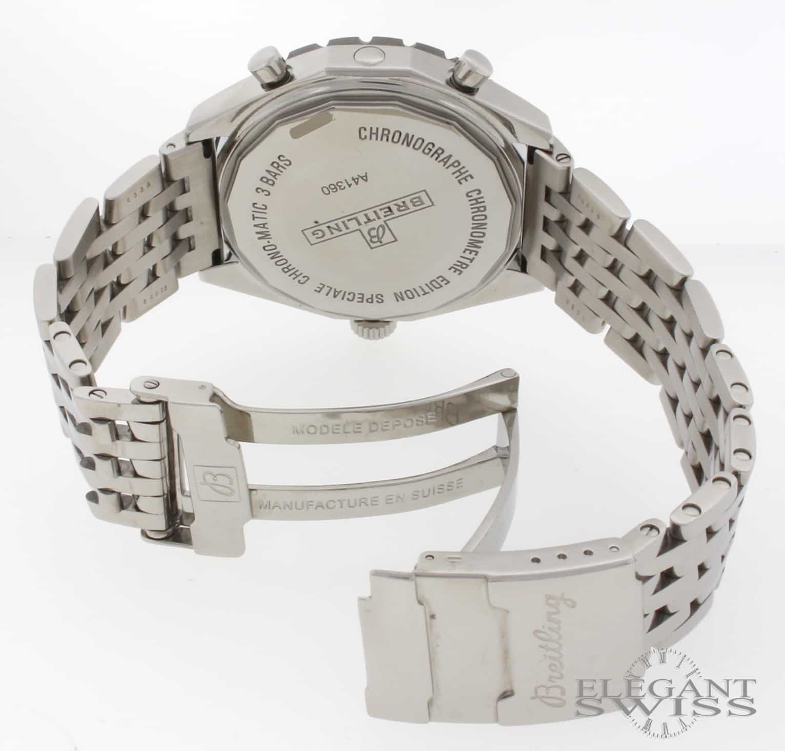 Breitling Chono-Matic 44MM Automatic Chronograph Stainless Steel Mens Watch A41360 - Image 10