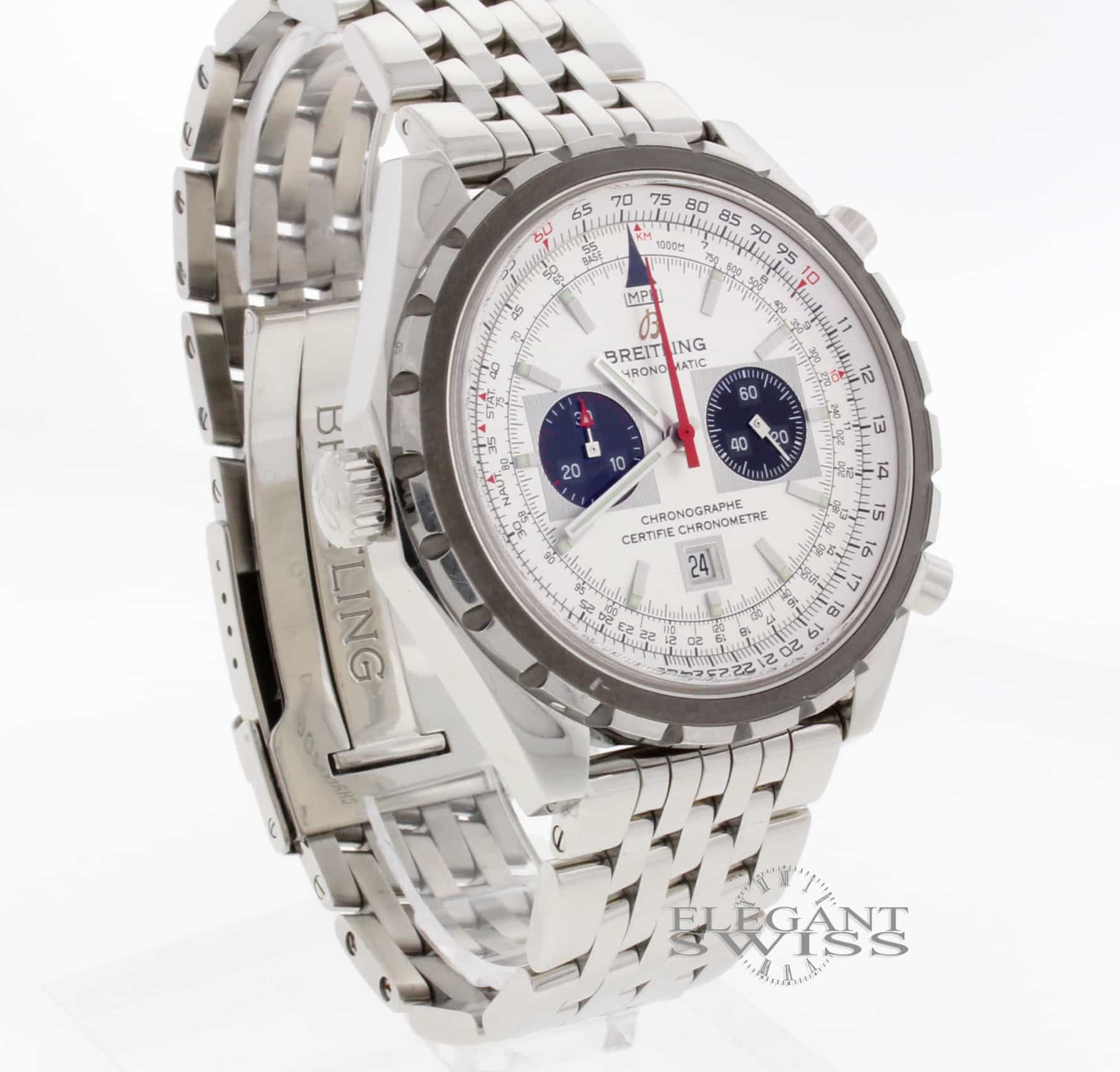 Breitling Chono-Matic 44MM Automatic Chronograph Stainless Steel Mens Watch A41360 - Image 5