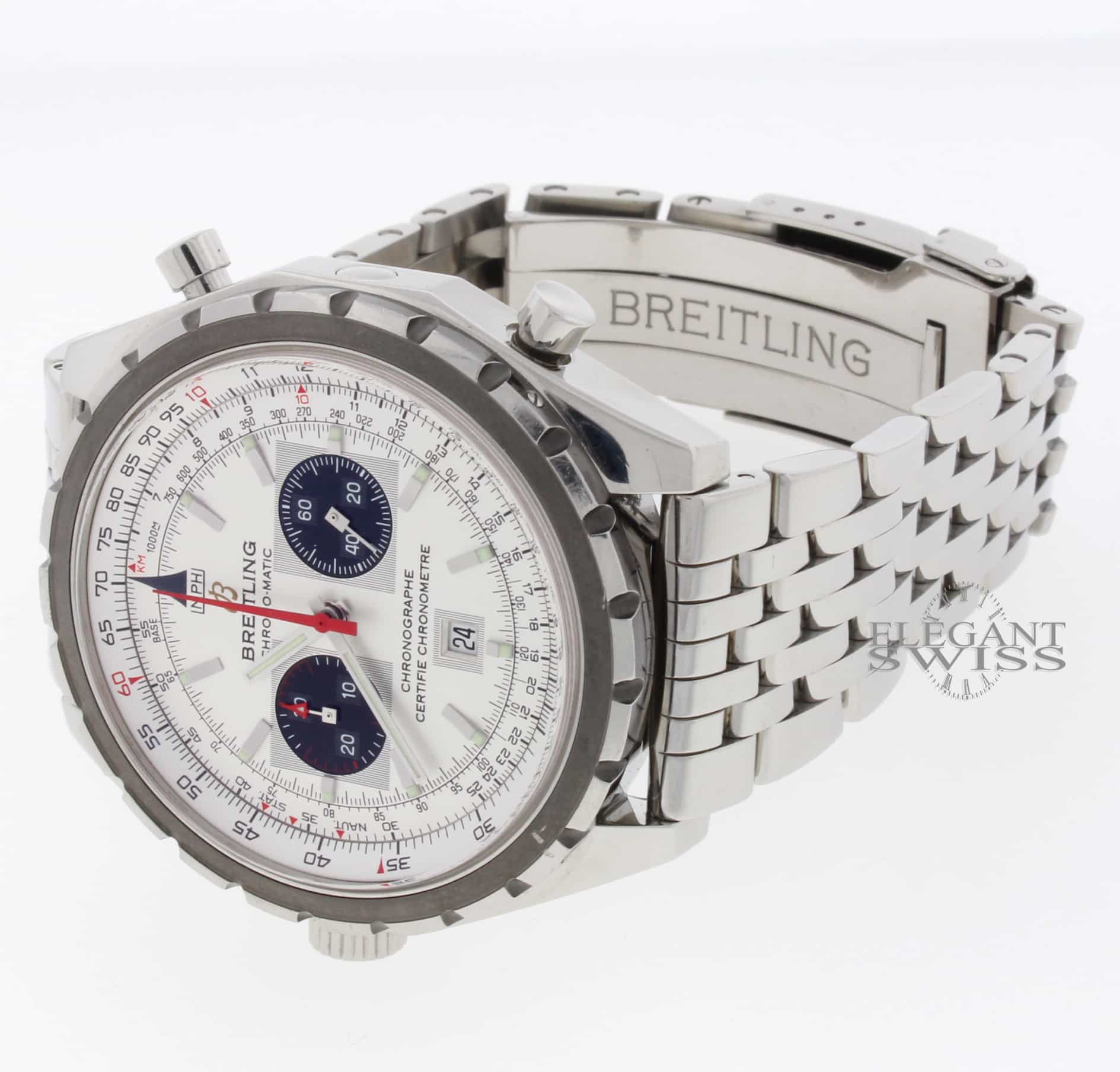 Breitling Chono-Matic 44MM Automatic Chronograph Stainless Steel Mens Watch A41360 - Image 7